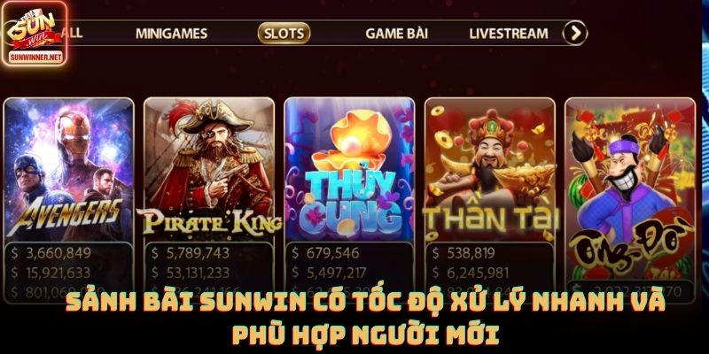 Giới Thiệu Sunwin: Nền Tảng Giải Trí Trực Tuyến Phổ Biến Hiện Nay Sảnh bài SUNWIN có tốc độ xử lý nhanh và phù hợp người mới